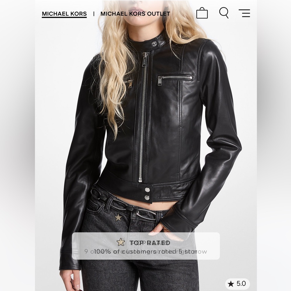 MICHAEL Michael Kors Black Leather Jacket